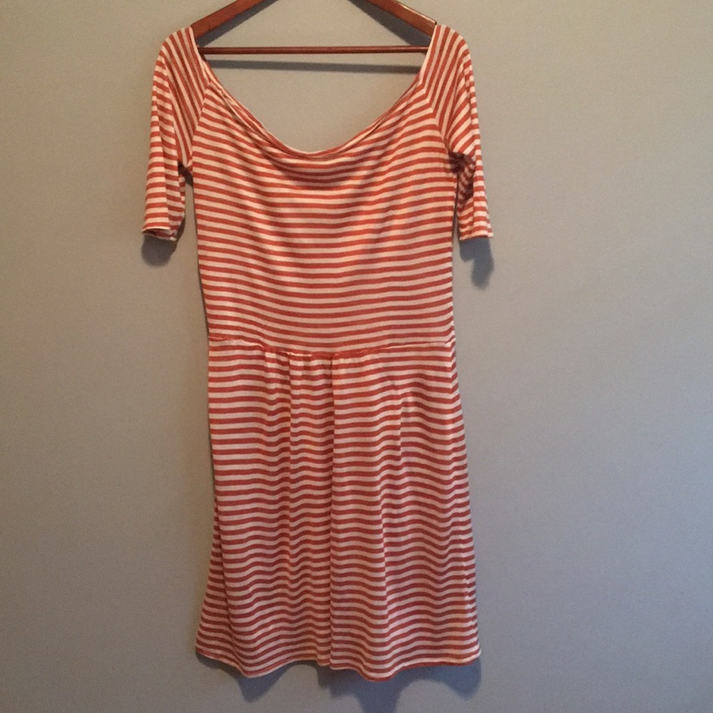 Stripped skater dress